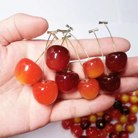 Y2K Cute Small Fresh Sweet Lovely Cherries Earrings Pendant Fruit Earrings Red Cherry Earrings Charm Jewelry Gifts Fruit Party