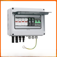 Solar photovoltaic PV Combiner Box With Ground Wire 2 input 1 out DC 600V Fuse MCB SPD Waterproof Box IP65 Wholesale