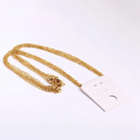 14K/18K Gold Plated Brass 46.5cm Length 1.3mm Chain For Necklace Making DIY Jewelry Making Chain Accessories Wholesale