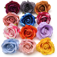 20pcs/10cm High Quality Flannel Rose Artificial Silk Flower Heads DIY Birthday Party Wedding Decoration Wreath Scrapbooking