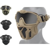 Airsoft Full Face Mask with Micro Fan Tactical Anti-fog Cs Game Protective Mask Wargame Paintball Masks