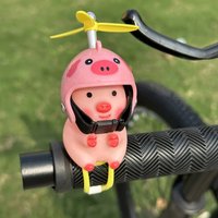 Motorcycle Cute Pig Head Helmet Handlebar Accessory PVC Street Motorcycle Decoration Fashionable Helmet Pig Statue