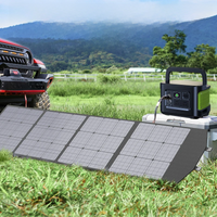 4-fold 2000W Folding Solar Panel With Output 5V/12V/18V Cable Suitable For Outdoor RV/Military Camping Power Supply