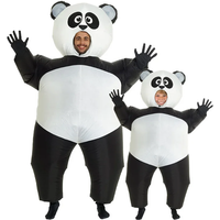 Panda Inflatable Costume for Kids Adult Funny Mascot Cosplay Air Blow Suit Carnival Cartoon Dress Up Parent-child Wear Festival