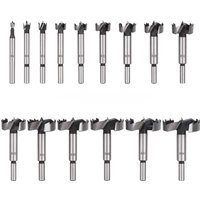 1Pc 6-100mm Forstner Drill Bit Hole Saw Hinge Cemented Carbon High Speed Steel Woodworking Drill Punching Bit with Round Shank