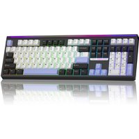 AULA H108 Full Size Machanical Keyboard Slient Switch 100% Layout with Lightbox PBT Keycaps Hotswap MX Type Keys