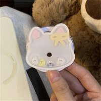 Korean Cute Quicksand Puppy Magnetic Holder Grip Tok Griptok Phone Stand Holder Support For iPhone 16 For Pad Magsafe Smart Tok