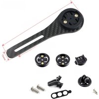 AliExpress NONE Short Version Bicycle Computer Mount Full Carbon 3K Road MTB Handlebar Mount Holder Support For Cateye Bryton iGpsport Blackbird
