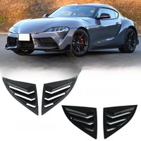 For Toyota Supra A90 A91 2019-2025 Pair Car Rear Louver Window Side Shutter Cover Trim Sticker Vent Scoop ABS Carbon Accessories