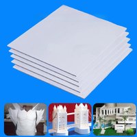 5Pcs Foam Plate Miniature Landscape Building Model Diorama Base PVC Square Boards Foam White Photo Framing Crafting Modeling