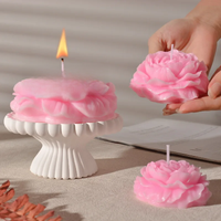 3D Large Peony Candle Silicone Mold Handmade Flower Scented Candle Gypsum Candle Wax Mould Resin Soap Making Supplies Home Decor
