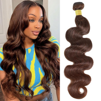 #4 Chocolate Brown Body Wave Human Hair Bundles Brazilian Remy Hair Weaving Dark Brown Hair Bundles For Extension 3 Bundle Deals