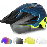 AliExpress Victgoal VICTGOAL Bike Helmet for Men Women Goggle USB Rechargeable Rear Light Sun Visor MTB Road Bicycle Helmet Adults Cycling Helmet