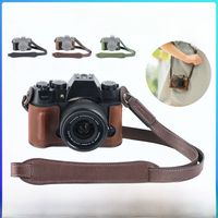 SmallRig X-T50 Camera Leather Half Case Kit for FUJIFILM X-T50, Retro Style, with Shoulder Strap (Black / Brown / Green) -4710
