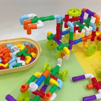 Children'S Pipe Building Blocks Toy Assembly Water Pipe Stacking Wood Beneficial Wisdom Male And Female Plastic Splicing Toy