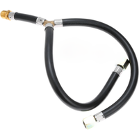 1kit Propane Y Splitter Connection Pipe 3/8 Inch Flare Gas Barbecue GRILL Connection Pipe Y Splitter Inlet Pipe For BBQ Stove