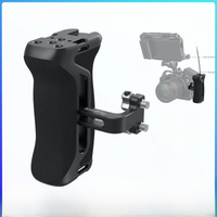 SmallRig Side Handle with 1/4"-20 Screws Universal Aluminum Silicone Grip for DSLR Camera Cage, with Cold Shoe Mount -4015