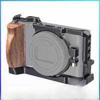 SmallRig Vlog Camera Cage for Sony RX100 VI and RX100 VII, Fits DSC-RX100 M6 and DSC-RX100 M7 Camera, w Wooden Handle Grip -2434