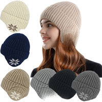 AliExpress NONE Hat men's winter outdoor knitted hat with plush and thickened winter cycling outdoor warmth and ear protection woolen hat