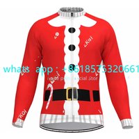AliExpress Winter Cycling Jersey Merry Christmas New Long Sleeve Mens Bike Thermal Jacket Mtb Ropa Ciclismo Santa Gifts Cycling Equipment