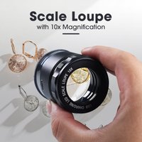 Top Quality 10x LED Scale Loupe Adjustable Focal Handheld Magnifying Glass HD Loupe Jewelry Tool Rechargeable