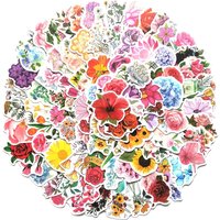 AliExpress Hizxj 100pcs Flowers Stickers Laptop Bicycle Guitar Skateboard Sticker Kid DIY Graffiti Waterproof Stickers