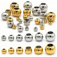 2-12mm Stainless Steel Beads for Jewelry Making Loose Spacer Metal Beads DIY Bracelet Necklace Bracelets High Quality Wholesale