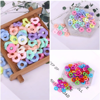 12mm 15mm Acrylic Random Mixed Candy Color Twist Ring Doughnut Shaped Handmade Beads For Jewelry Making DIY Bracelets Necklace