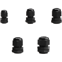 10pcs Waterproof Cable Gland Black Plastic Seal Joint Nylon Plastic IP68 Cable Fixing Connector PG7 PG9 PG11 PG13.5 PG16