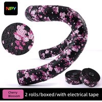 NPY Cherry Blossom Road Bicycle Handlebar Tape Anti-slip Waterproof Cycling Bar Wrap Road Bike Accessories