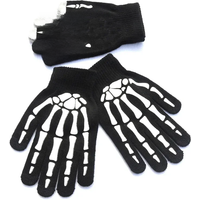 AliExpress Knitting Gloves Skeleton Head Luminous Half Finger Full Fingers Print Warm Breathable Men Women Fitness Glove Cycling Equipment