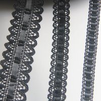 Black Cotton Lace Trims for Handmade DIY, Crocheted Webbing, Sewing Garments Accessories, Wedding Decor, Gift Floral Packing