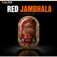 HALOOPLAYER EDC Custom DIY RED JAMBHALA Metal Stainless Steel Finger Spin Premium Toy Push Spin Mechanical Fidget Slider