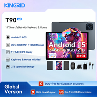 KINGRID T90 Android 15 Tablet mit BT-Tastatur, Maus - Gemini AI, 24GB (8+16) RAM 128GB ROM, Octa-Core T615, Gaming-Tablet 11 Zoll