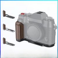 SmallRig X-T50 L-Shape Mount Plate with Wooden Handle for FUJIFILM X-T50, w Arca-Swiss Quick Release Plate for Arca-type Tripod