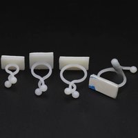 KL-1/2/3/5/6/7 White Nylon Plastic Wire Cable Ball Crimp Clip Clamp U Ring Glue Holder Fixied Seat Adhesive Mounting Twist Tie