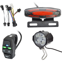 AliExpress VAKIND Ebike Front Brake Rear Light 24V 48V Bike Rack Lamp with Horn Headlight Switch Electric Bicycle Turn Tail Light Accessories Set