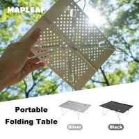 MAPLEAF Stół Składany Kemping Rozwijany 800g Aluminium 30kg X-Konstrukcja 4-Kroki Piknik BBQ Plaża Wędrówka Kompaktowy Wytrzymały Patio Ogród wygodny wytrzymały dla rodziny na zewnątrz wędrówkę podróż