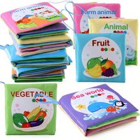 Cloth Books Baby Toys, Colorful Fabric Baby Learning Books Touch And Feel Crinkle Sounds For Holidays
