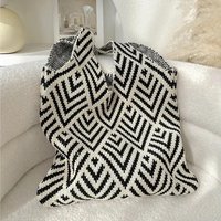Women Knot Shoulder Bag Portable Knitted Tote Bags Phone Key Pouch Trend Travel Handbag Shopping Bags