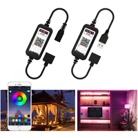 LED Strip Light RGB Controller Wireless Bluetooth-compatible for APP Control DC USB 5V 12V 24V Music 5050 Colorful Tape Lights