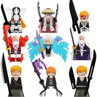 Anime Bleach Minifigs Building Blocks Ichigo Getsuga Tenshou Yamamoto Genryusai Shigekuni Dolls Bricks Figures Toys