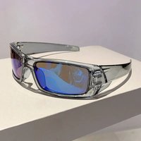 Outdoor Cycling Windproof Goggles UV400 Protection Sports Sunglasses Men Women Trendy Retro Rectangular Wrap Around Goggle