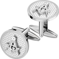 Stainless Steel Masonic Cufflinks For Men Silver Tone Square And Compass G Letter Design Dress Shirt Accessories Wedding Gift