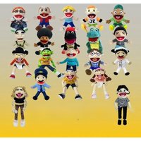 Hot new 1pcs 30/60cm Jeffy Hand Puppet Plush Children Soft Doll Talk Show Party Props Christmas Doll Plush Toys Puppet Kids Gift