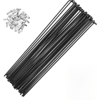 AliExpress NONE 12G Bicycle Spokes with Nipples Stainless Steel J Bend Spoke For Bike Wheel / E-Bike Hub Motor Wheel Black Spoke 117-259mm 36PCS