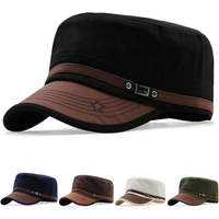 AliExpress NONE 1Pc Unisex Army Hat Baseball Cap Cotton Hat Breathable Combat Fishing Flat Top Spring Summer Adjustable Sun Cap