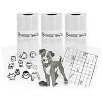 57mmx25mm 3 rolls Transparent self-adhesive/White Thermal paper Self-adhesive/white ordinary thermal printer paper for pocket ca