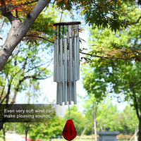 Wind chime ornament with high-end feel, aluminum tube tuning, music for indoor and outdoor, courtyard, balcony, ethereal and healing, decompression and healing
