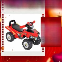 HOMCOM Kids Ride On Quads Boys Girls LED Lights Horn Music Toys 4 Wheels Red